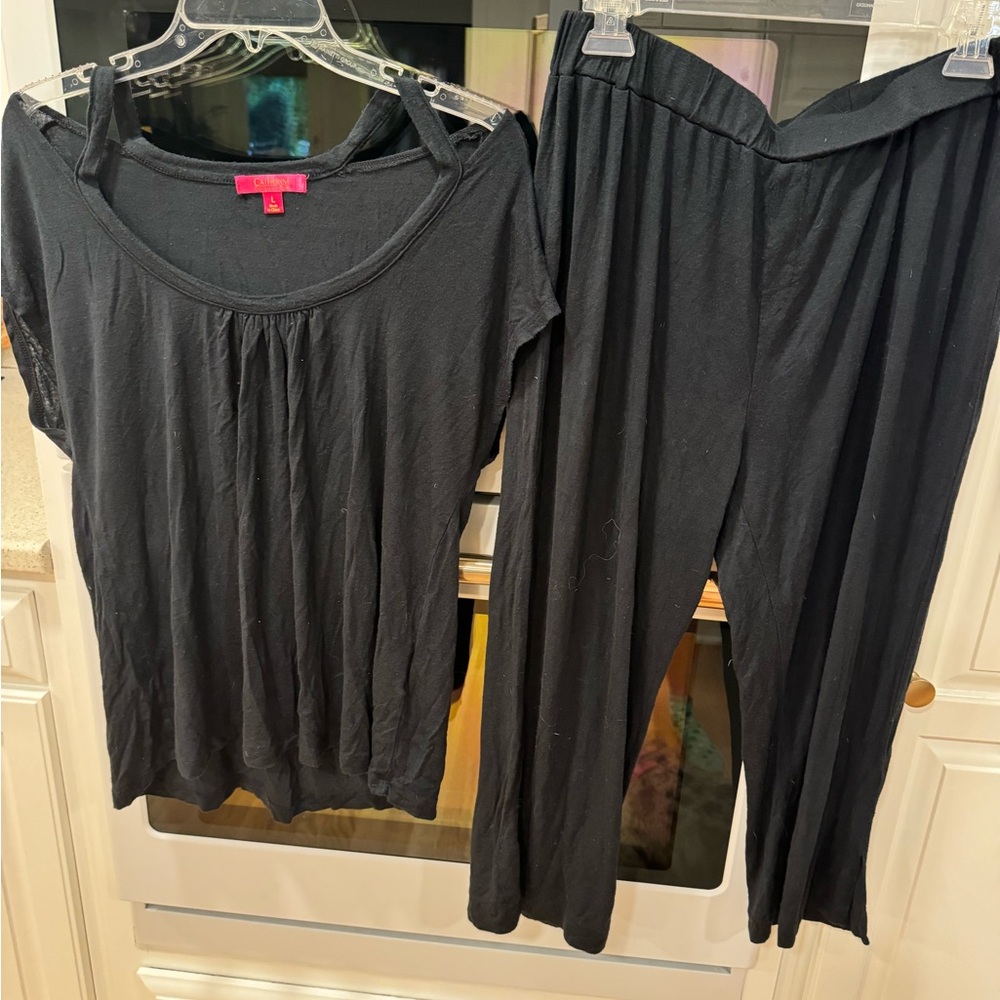 Catherine Malandrino Black Capri Pajama Set - Picture 6 of 10